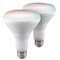 2Pk - Satco 9.5w BR30 LED RGB Tunable White Starfish IOT 800 Lumens 120 Volt